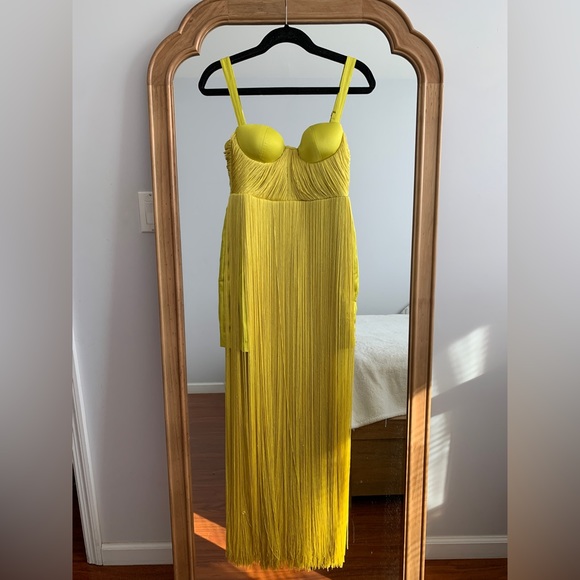 House of CB Dresses House Of Cb Emee Acid Gold Yellow Vibrant